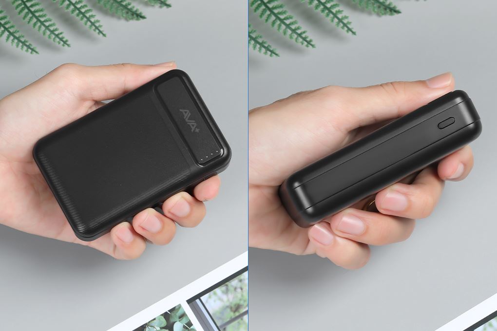 Pin sạc dự phòng Polymer 10000mAh 10.5W AVA+ GN-05 Màu Đen
