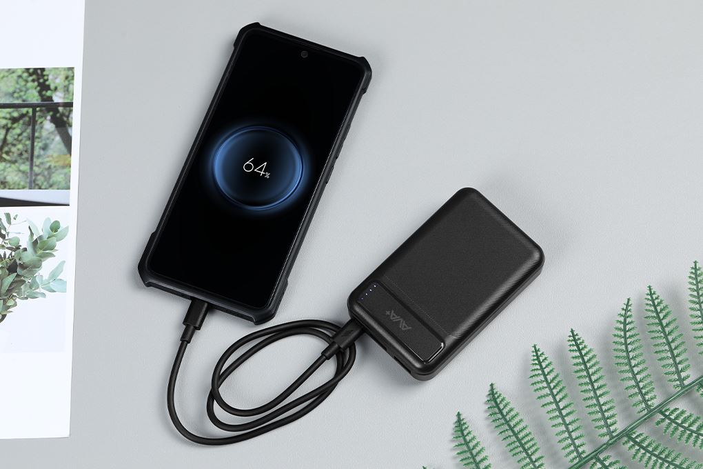 Pin sạc dự phòng Polymer 10000mAh 10.5W AVA+ GN-05 Màu Đen