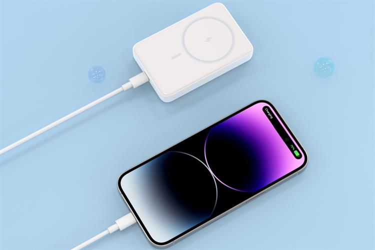 Pin sạc dự phòng Polymer 10000mAh Không dây Magnetic Type C PD 20W Xmobile JP331 Màu Trắng