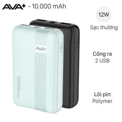 Pin sạc dự phòng Polymer 10000mAh 12W AVA+ DS808A