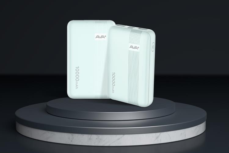 Pin sạc dự phòng Polymer 10000mAh 12W AVA+ DS808A Màu Xanh mint