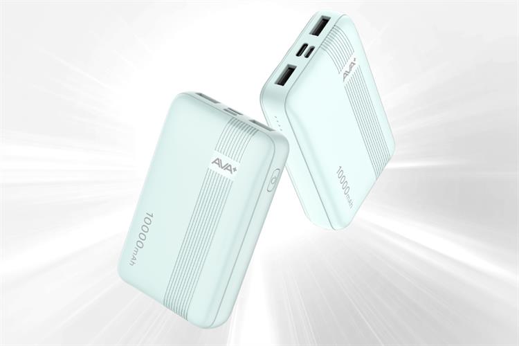 Pin sạc dự phòng Polymer 10000mAh 12W AVA+ DS808A Màu Xanh mint