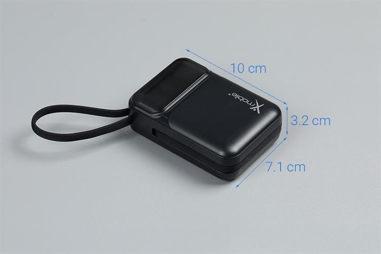 Pin sạc dự phòng Polymer 20000mAh Type C PD QC 3.0 22.5W Xmobile MH811 kèm Cáp Lightning và Type C Màu Đen