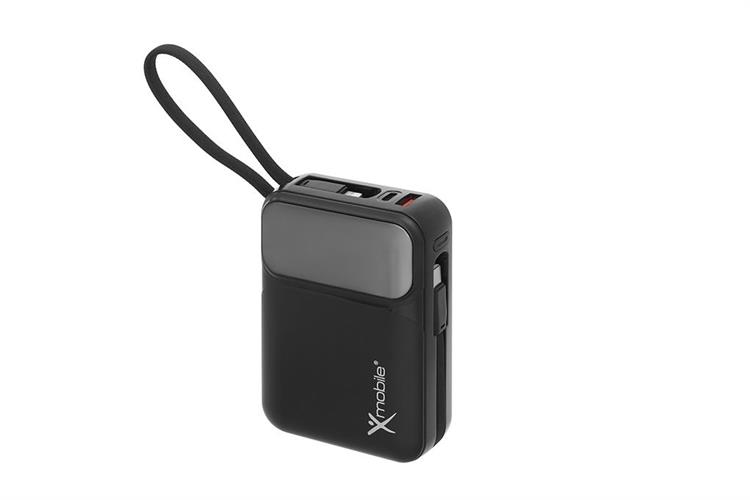 Pin sạc dự phòng Polymer 20000mAh Type C PD QC 3.0 22.5W Xmobile MH811 kèm Cáp Lightning và Type C Màu Đen