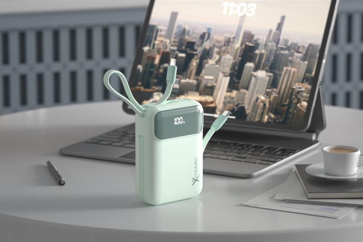 Pin sạc dự phòng Polymer 20000mAh Type C PD QC 3.0 22.5W Xmobile MH811 kèm Cáp Lightning và Type C Màu Xanh mint