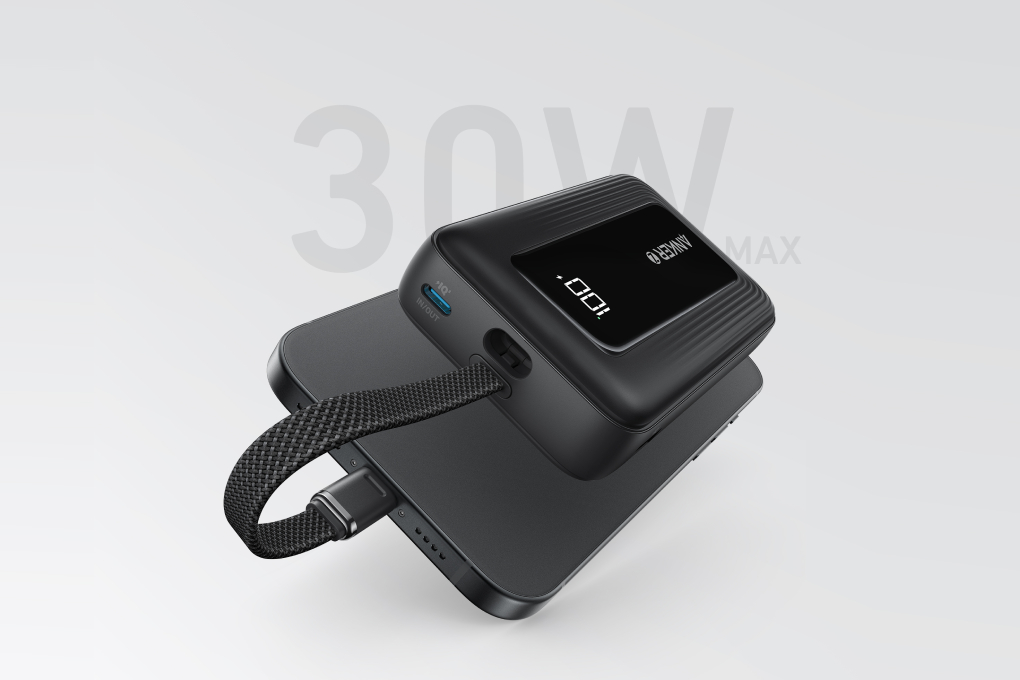 Pin sạc dự phòng Polymer 10000mAh Type C PD QC 3.0 30W Anker Zolo A1688 kèm Cáp Type C Màu Đen
