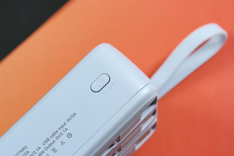 Pin sạc dự phòng Polymer 20000mAh Type C 10.5W AVA+ G-DX258 kèm Cáp Lightning và Cáp Type C Màu Xanh