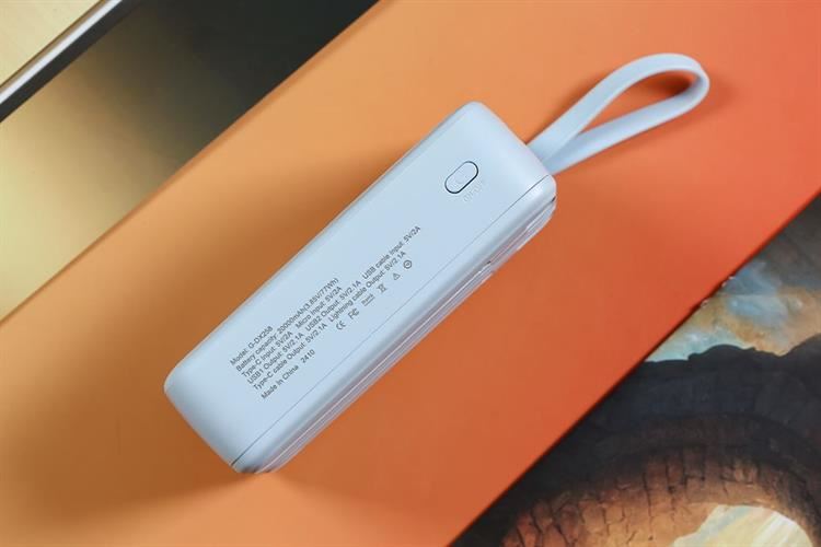 Pin sạc dự phòng Polymer 20000mAh Type C 10.5W AVA+ G-DX258 kèm Cáp Lightning và Cáp Type C Màu Xanh