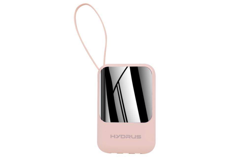 Pin sạc dự phòng Polymer 10000mAh Type C 10.5W Hydrus K108 kèm Cáp Lightning - Type C - Micro Màu Hồng