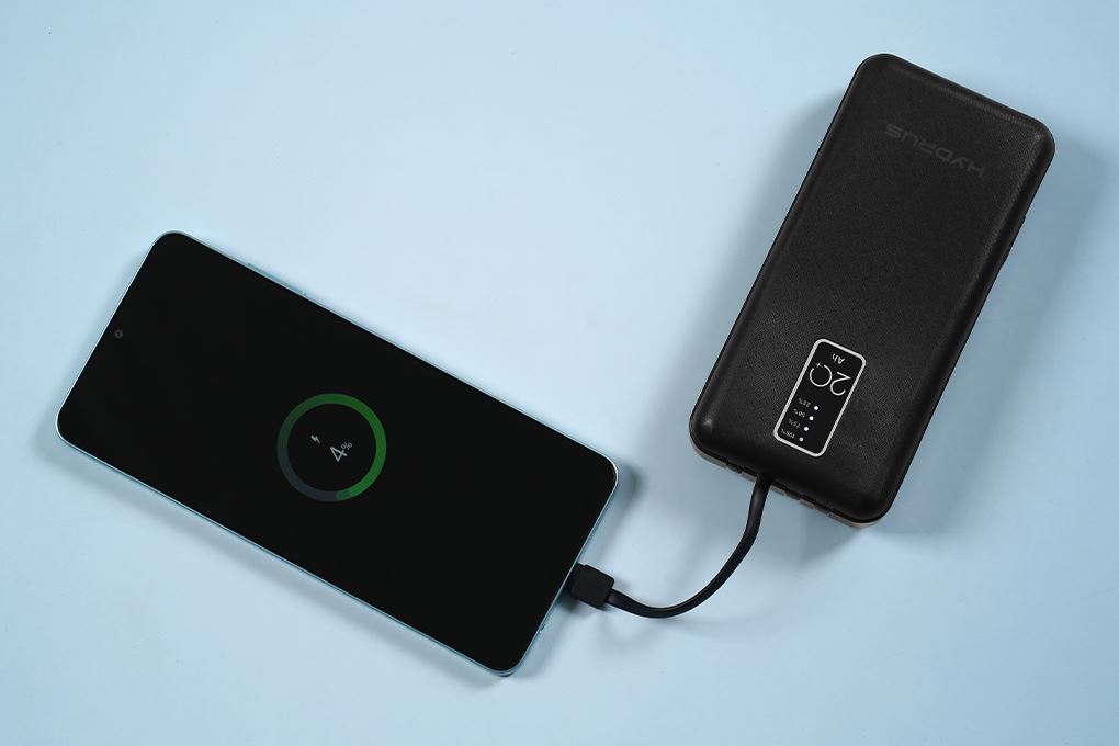 Pin sạc dự phòng Polymer 20000mAh Type C 10W Hydrus Z203 kèm Cáp Lightning - Type C - Micro - USB Màu Đen