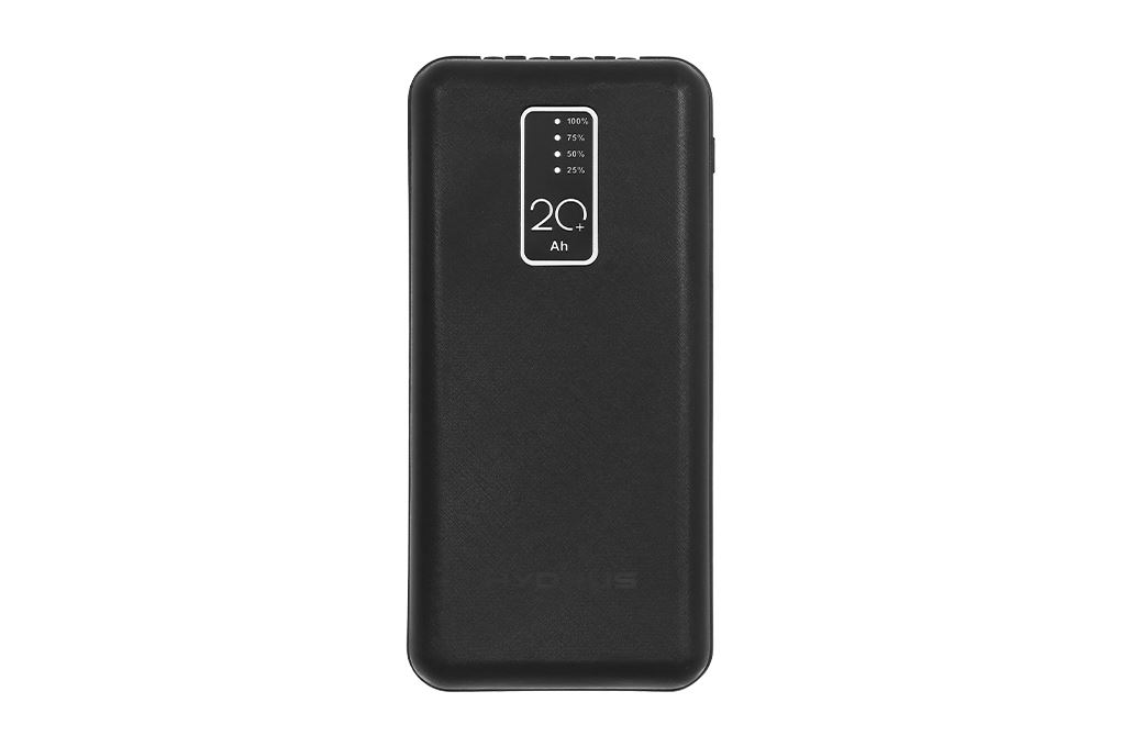 Pin sạc dự phòng Polymer 20000mAh Type C 10W Hydrus Z203 kèm Cáp Lightning - Type C - Micro - USB Màu Đen
