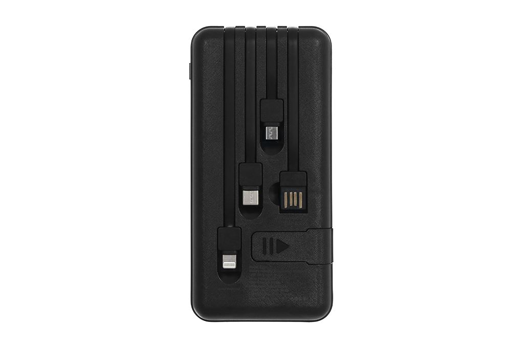 Pin sạc dự phòng Polymer 20000mAh Type C 10W Hydrus Z203 kèm Cáp Lightning - Type C - Micro - USB Màu Đen