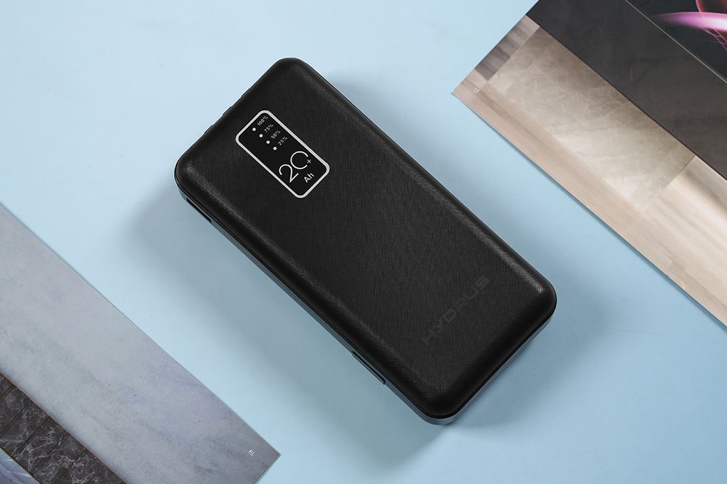 Pin sạc dự phòng Polymer 20000mAh Type C 10W Hydrus Z203 kèm Cáp Lightning - Type C - Micro - USB Màu Đen