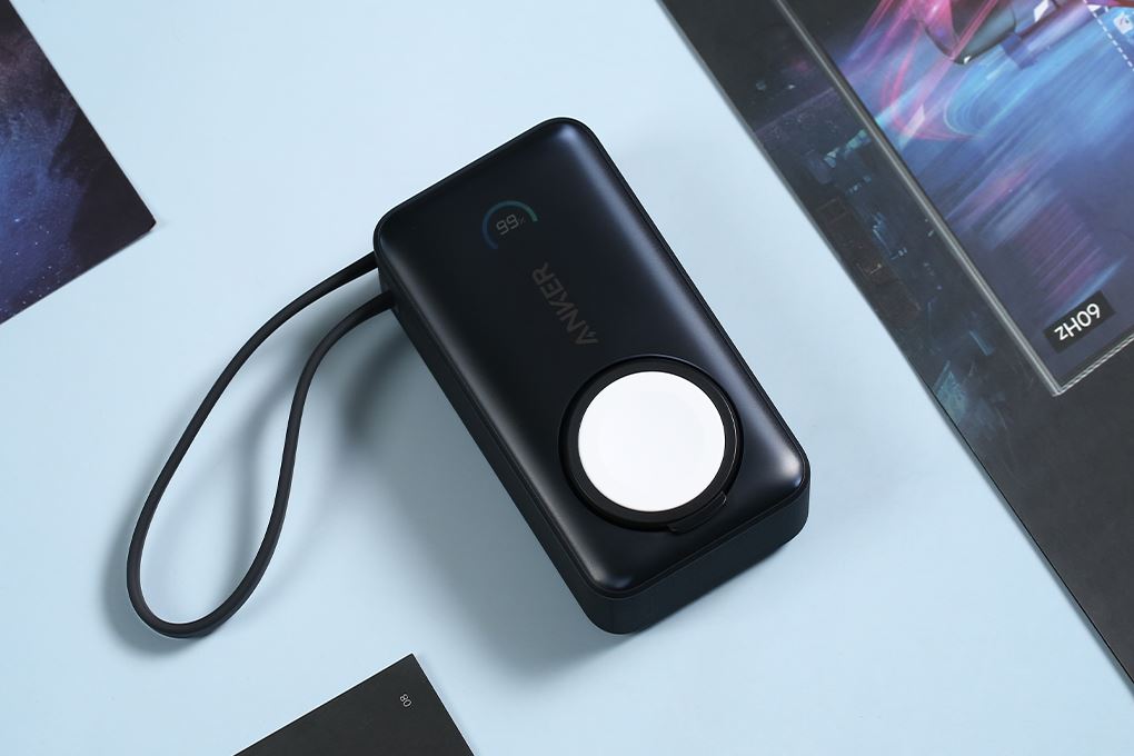 Pin sạc dự phòng 10000mAh Type C PD 30W Anker Nano A1657 kèm Cáp Type C và Sạc Apple Watch - 4