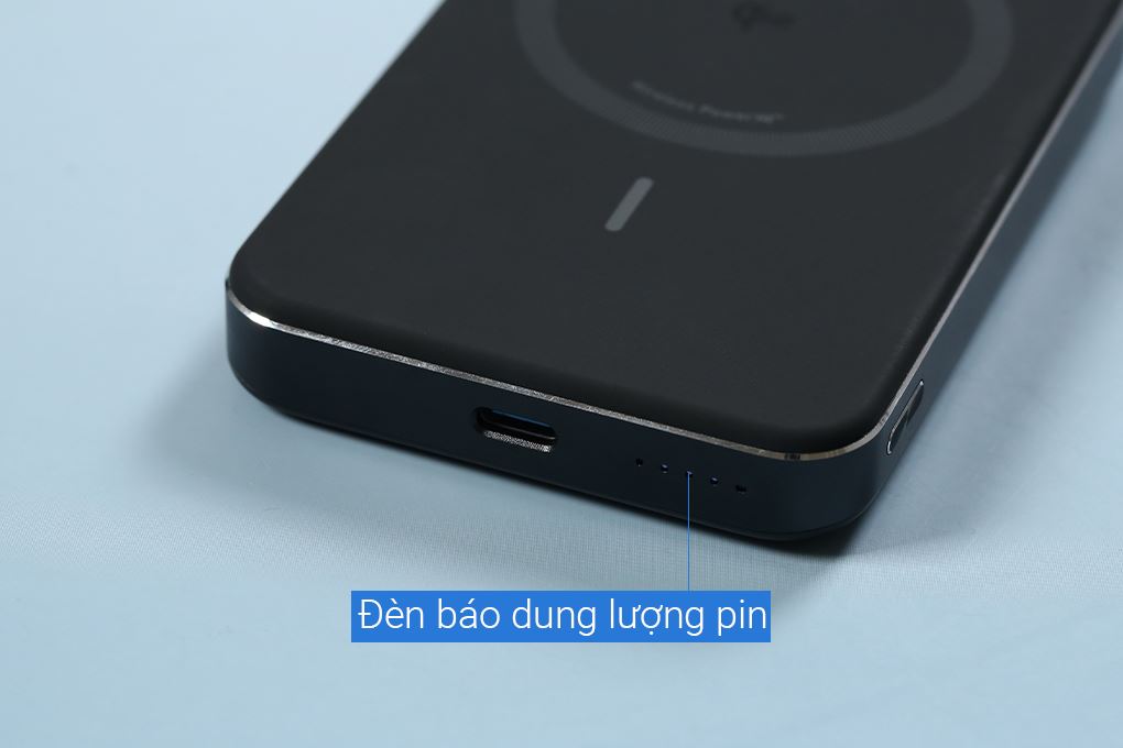 Pin sạc dự phòng Polymer 10000mAh Không dây Magnetic Qi2 Type C PD 30W Anker MagGo A1664 Màu Đen