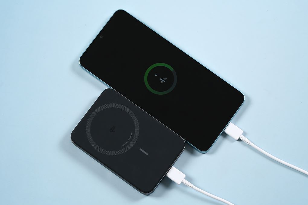 Pin sạc dự phòng Polymer 10000mAh Không dây Magnetic Qi2 Type C PD 30W Anker MagGo A1664 Màu Đen
