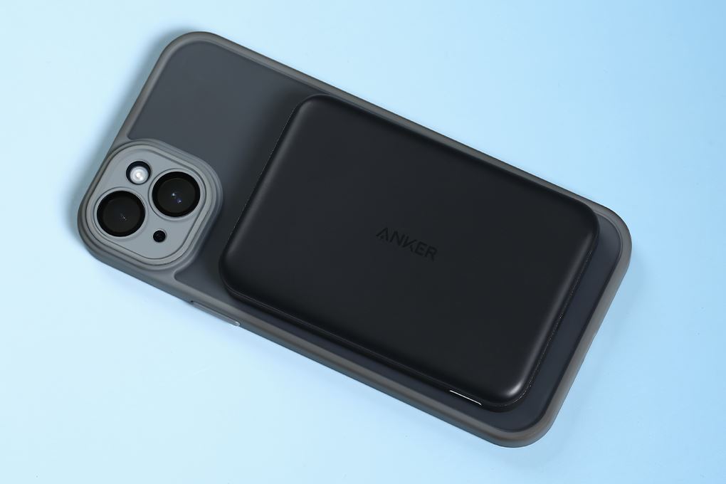 Pin sạc dự phòng Polymer 10000mAh Không dây Magnetic Qi2 Type C PD 30W Anker MagGo A1664 Màu Đen