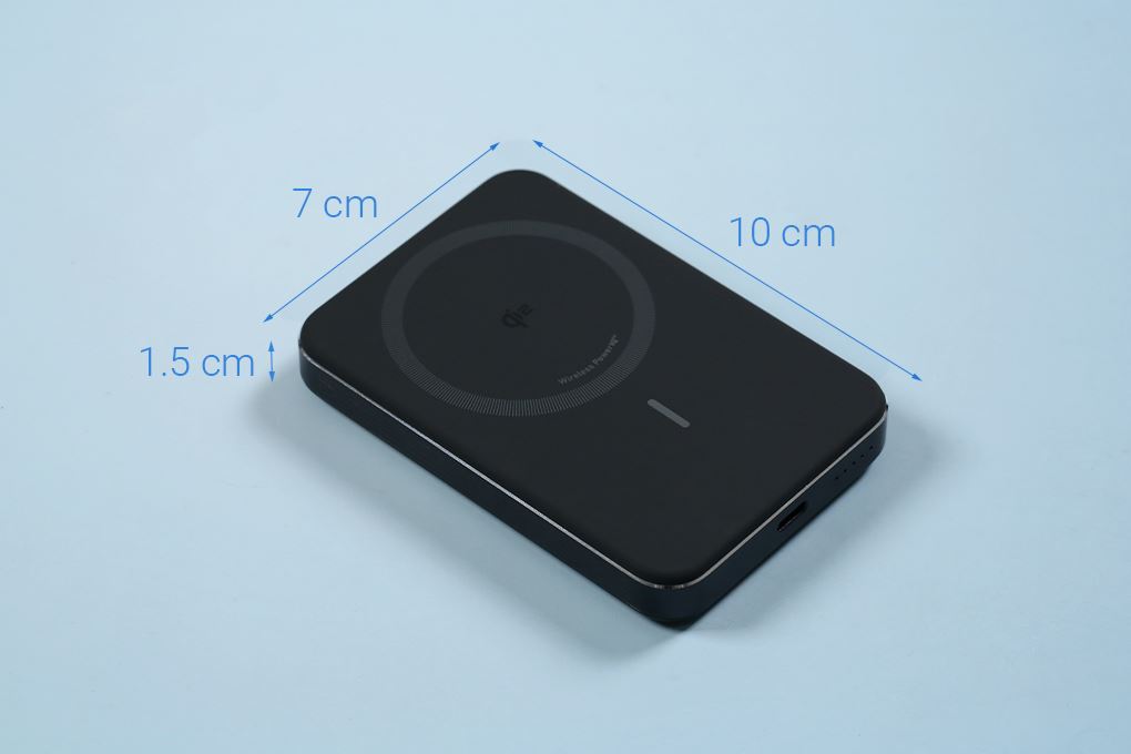 Pin sạc dự phòng Polymer 10000mAh Không dây Magnetic Qi2 Type C PD 30W Anker MagGo A1664 Màu Đen
