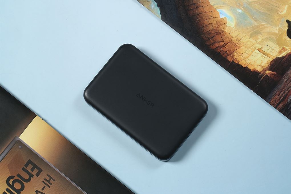 Pin sạc dự phòng Polymer 10000mAh Không dây Magnetic Qi2 Type C PD 30W Anker MagGo A1664 Màu Đen