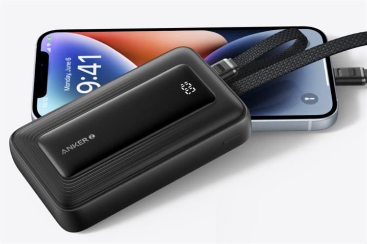 Pin sạc dự phòng Polymer 10000mAh Type C PD QC 3.0 30W Anker Zolo A1680 kèm Cáp Lightning và Type C Màu Đen