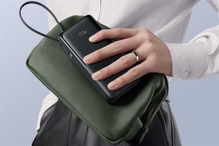 Pin sạc dự phòng Polymer 20000mAh Type C PD QC 3.0 20W Baseus Bipow 2 PPBD2-2W20 kèm Cáp Dây Rút Type C Màu Đen