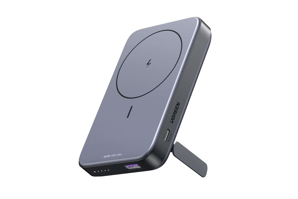 Pin sạc dự phòng Polymer 10000mAh Không dây Magnetic Type C PD QC 3.0 20W Ugreen PB206 Màu Xám