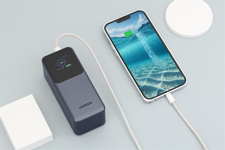 Pin sạc dự phòng 20000mAh Type C PD QC 3.0 130W Ugreen PB721 Màu Xám