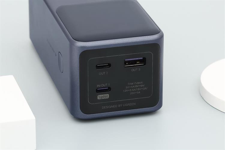 Pin sạc dự phòng 20000mAh Type C PD QC 3.0 130W Ugreen PB721 Màu Xám