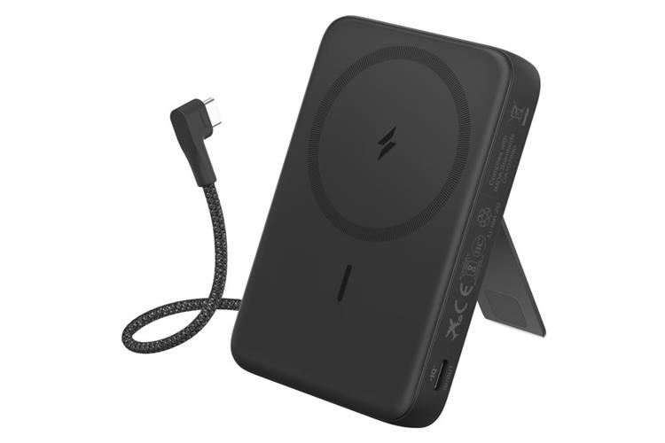 Pin sạc dự phòng Polymer 10000mAh Không dây Magnetic Type C PD 30W Anker Zolo A1685 kèm Cáp Type C Màu Đen