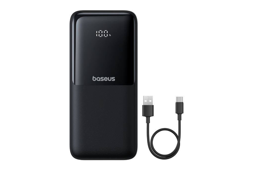 Pin sạc dự phòng 20000mAh Type C PD 22.5W Baseus Lipow PPJP312 kèm Cáp Lightning và Type C Màu Đen
