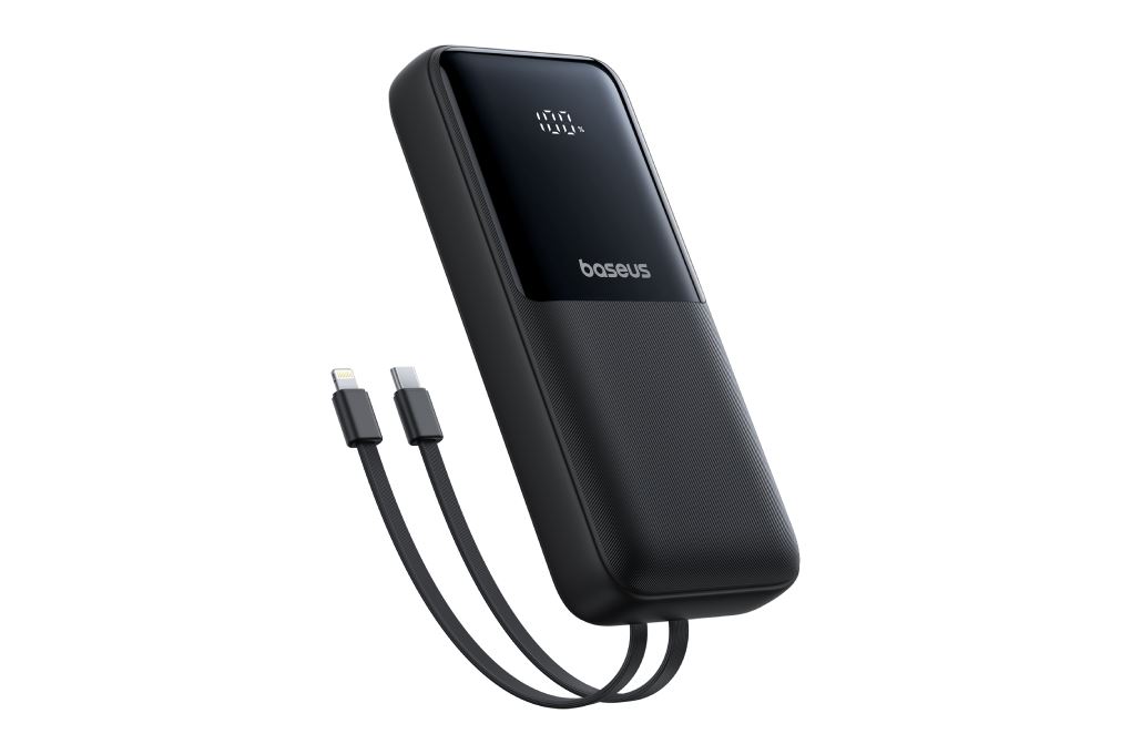 Pin sạc dự phòng 20000mAh Type C PD 22.5W Baseus Lipow PPJP312 kèm Cáp Lightning và Type C Màu Đen
