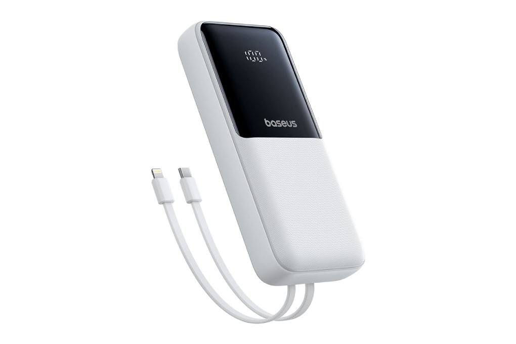 Pin sạc dự phòng 20000mAh Type C PD 22.5W Baseus Lipow PPJP312 kèm Cáp Lightning và Type C Màu Trắng