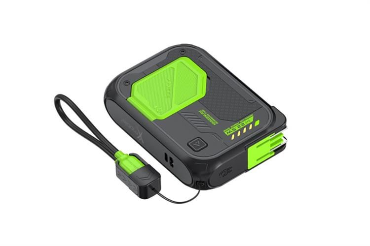 Pin sạc dự phòng Polymer 10.000mAh 3 in 1 Magnetic Type C PD QC 3.0 22.5W Xmobile DX367 tích hợp Adapter sạc Màu Đen