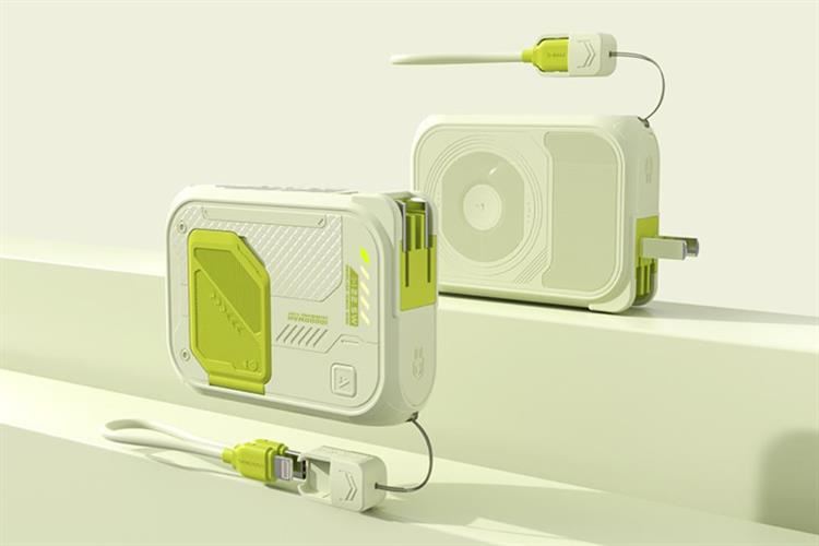 Pin sạc dự phòng Polymer 10.000mAh 3 in 1 Magnetic Type C PD QC 3.0 22.5W Xmobile DX367 tích hợp Adapter sạc Màu Xanh lá