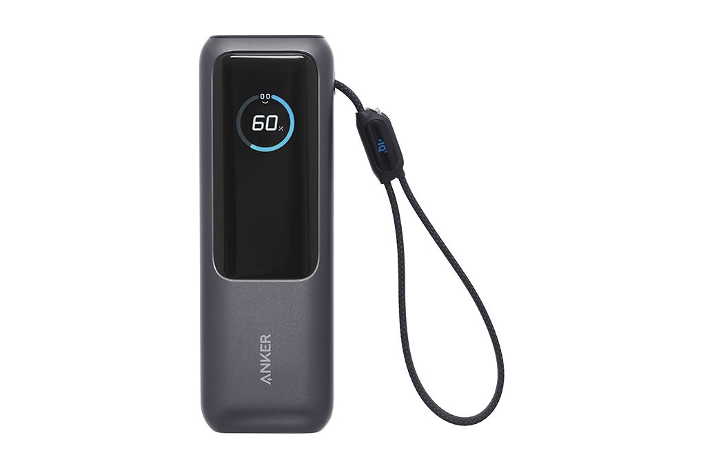 Pin sạc dự phòng 25000mAh Type C PD QC 3.0 165W Anker Zolo A1695 kèm cáp dây rút Type C Màu Đen