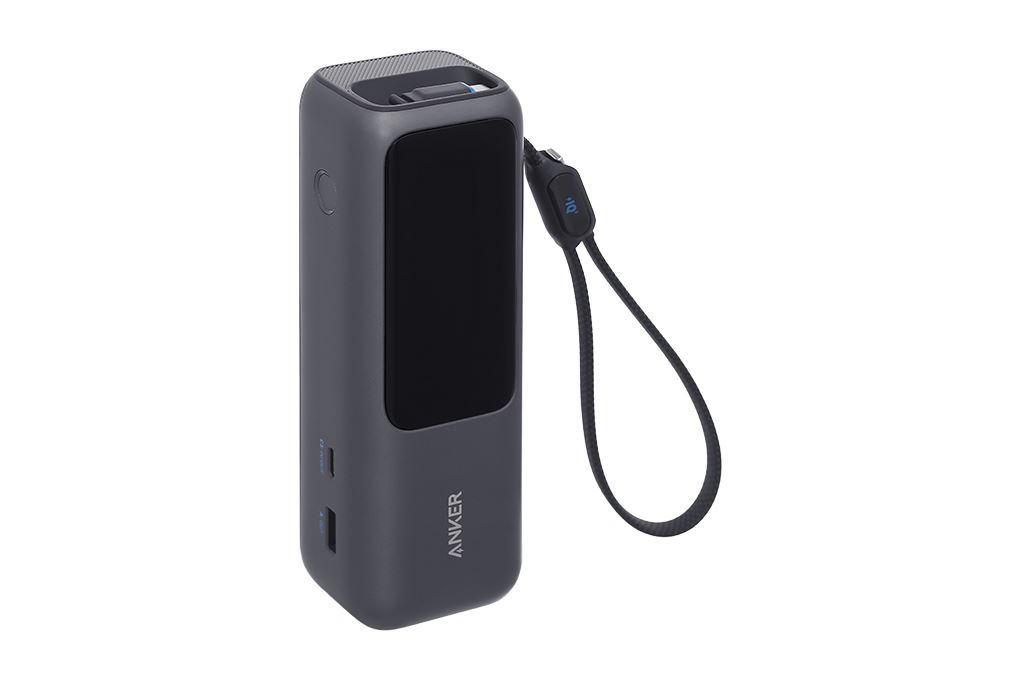 Pin sạc dự phòng 25000mAh Type C PD QC 3.0 165W Anker Zolo A1695 kèm cáp dây rút Type C Màu Đen