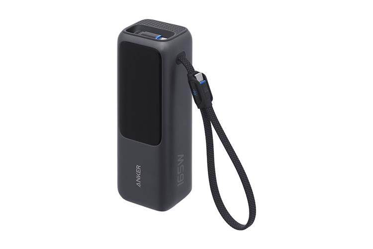 Pin sạc dự phòng 25000mAh Type C PD QC 3.0 165W Anker Zolo A1695 kèm cáp dây rút Type C Màu Đen