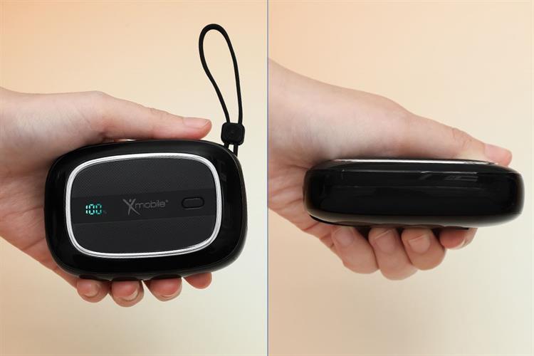 Pin sạc dự phòng 10000mAh Type C PD 22.5W Xmobile NeoMice GN-82 kèm Cáp Lightning và Type C Màu Đen