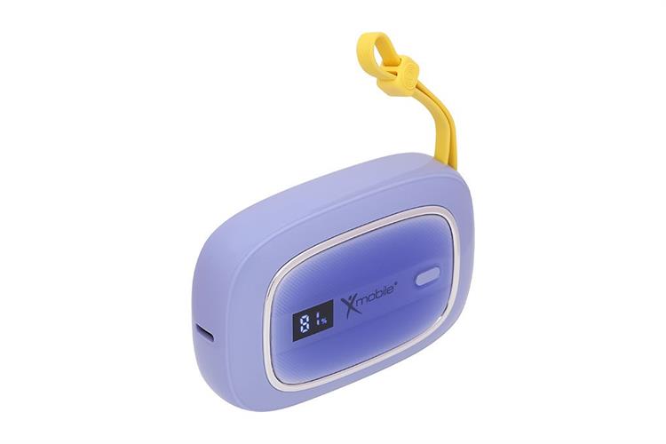 Pin sạc dự phòng 10000mAh Type C PD 22.5W Xmobile NeoMice GN-82 kèm Cáp Lightning và Type C Màu Tím