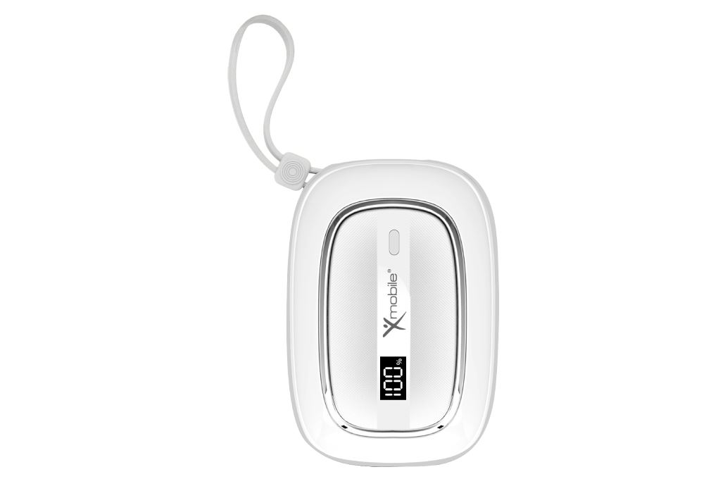 Pin sạc dự phòng 10000mAh Type C PD 22.5W Xmobile NeoMice GN-82 kèm Cáp Lightning và Type C Màu Trắng
