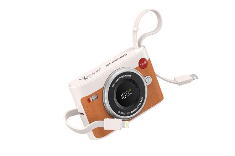 Pin sạc dự phòng 10000mAh Type C PD 22.5W Xmobile SnapGo R-38 kèm Cáp Lightning và Type C Màu Nâu