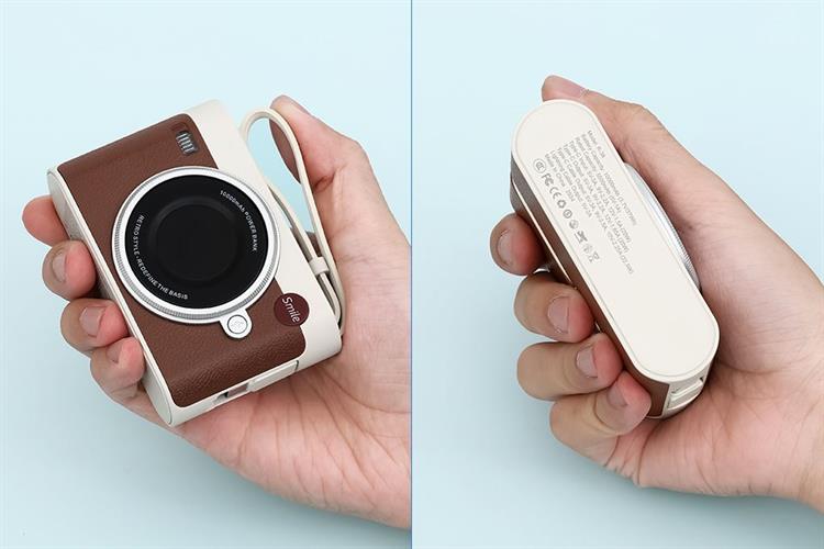 Pin sạc dự phòng 10000mAh Type C PD 22.5W Xmobile SnapGo R-38 kèm Cáp Lightning và Type C Màu Nâu