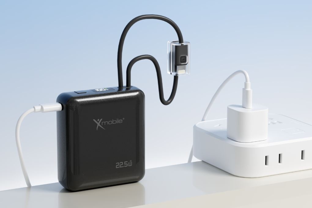 Pin sạc dự phòng 10000mAh Type C PD 22.5W Xmobile H19 kèm Cáp Lightning và Type C - Phù hợp nhiều thiết bị