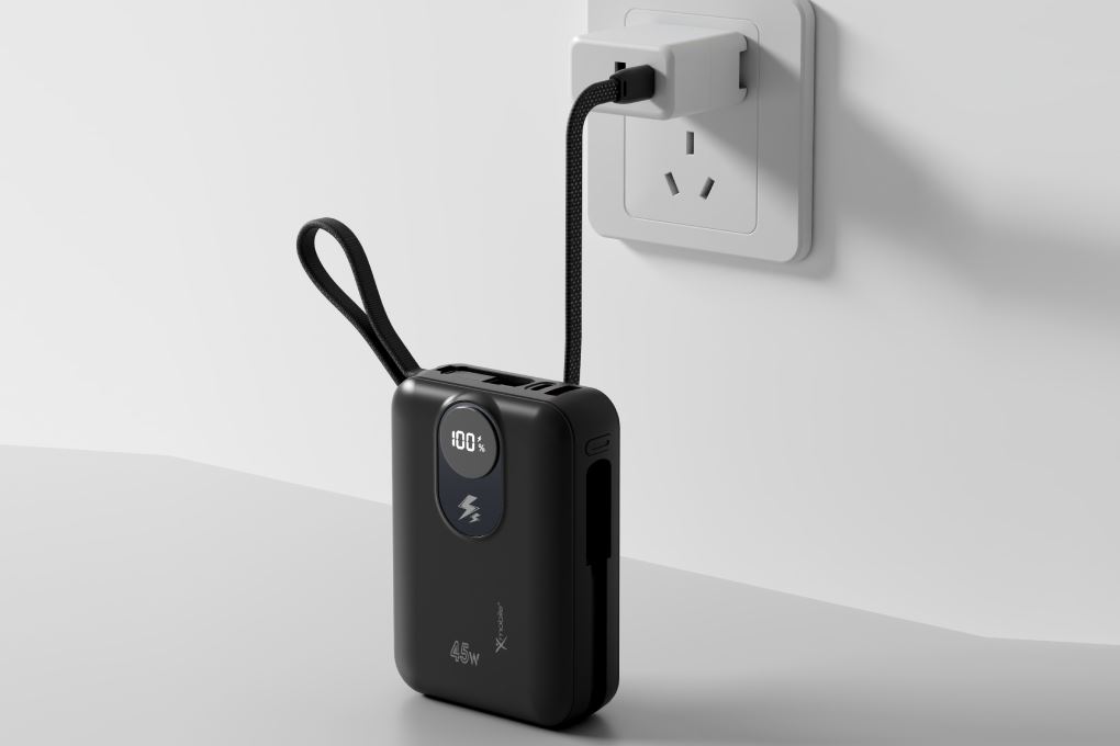 Pin sạc dự phòng Polymer 20000mAh Type C PD QC 3.0 45W Xmobile MH803 kèm Cáp Lightning và Type C Màu Đen