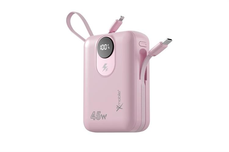 Pin sạc dự phòng Polymer 20000mAh Type C PD QC 3.0 45W Xmobile MH803 kèm Cáp Lightning và Type C