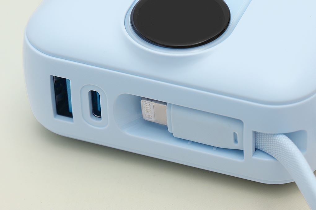 Pin sạc dự phòng Polymer 20000mAh Type C PD QC 3.0 45W Xmobile MH803 kèm Cáp Lightning và Type C Màu Xanh Dương