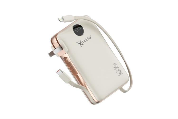 Pin sạc dự phòng Polymer 20000mAh Type C PD QC 3.0 22.5W Xmobile T178BLF tích hợp Adapter sạc Màu Màu be