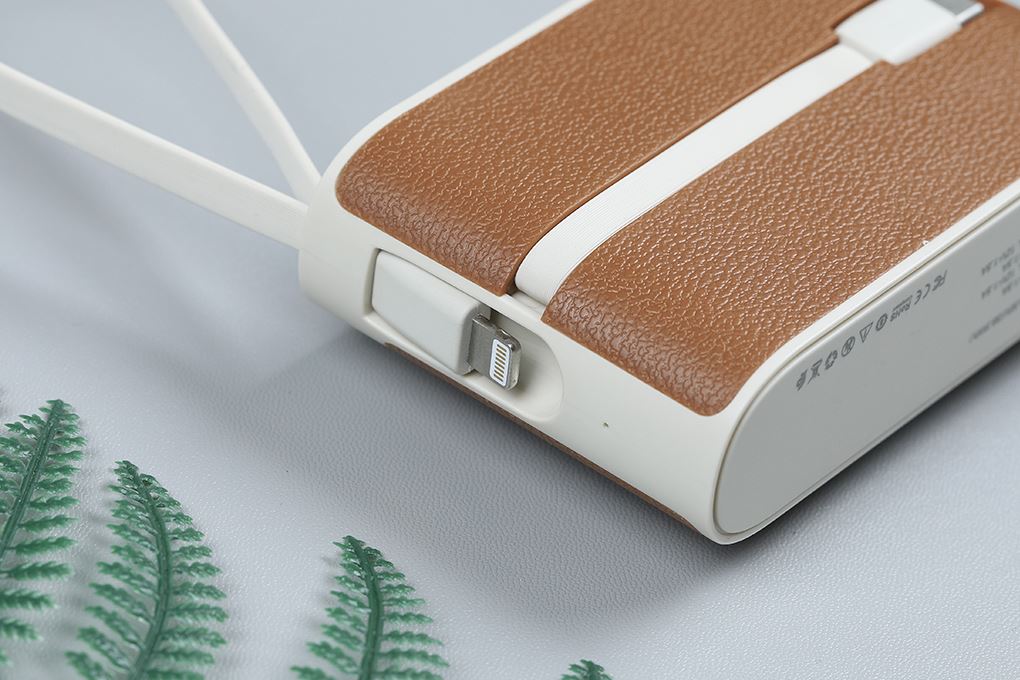 Pin sạc dự phòng 10000mAh Type C PD 22.5W Xmobile SnapGo GS-M3 kèm Cáp Lightning và Type C Màu Nâu