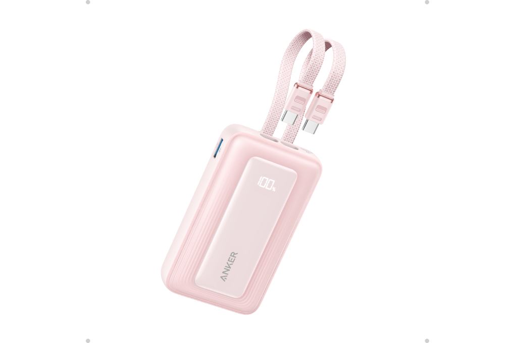 Pin sạc dự phòng Polymer 10000mAh Type C PD QC 3.0 35W Anker Zolo A1680 kèm 2 Cáp Type C Màu Hồng
