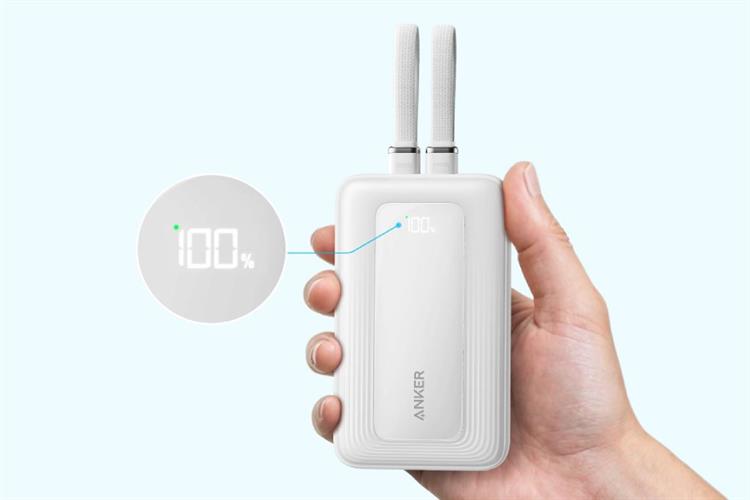 Pin sạc dự phòng Polymer 20000mAh Type C PD QC 3.0 45W Anker Zolo A1681 kèm 2 Cáp Type C Màu Trắng